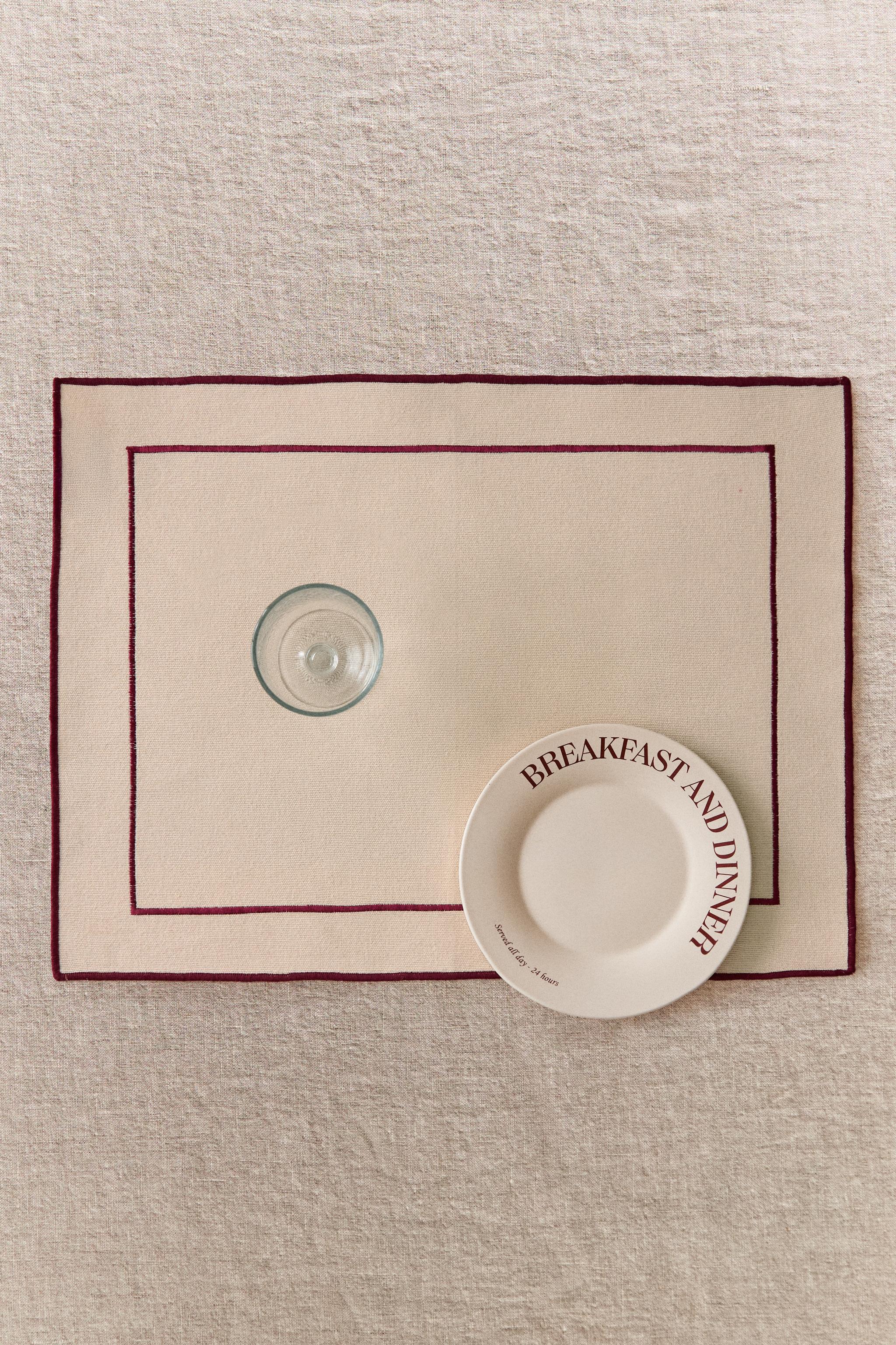 COTTON PLACEMAT WITH BORDER